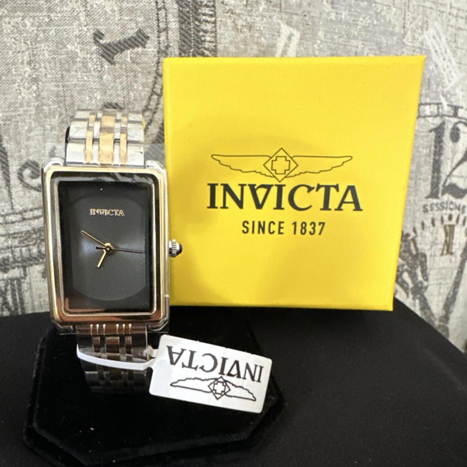 Invicta Wild Flower Princess Womens Black Dial TwoTone Steel 26mm 69326